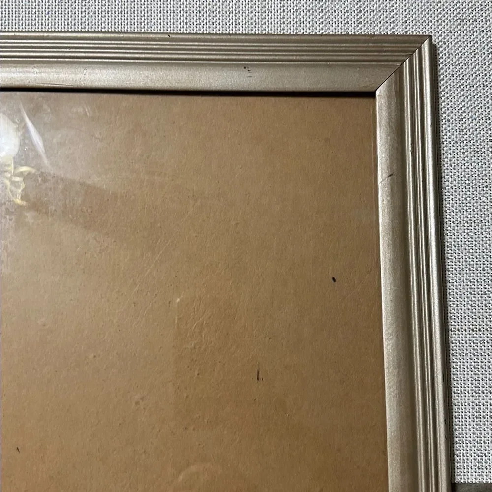 pinnacle Two Picture Art Frames shimmery Gold Distressed Glass Top  16.5 x 13.5”